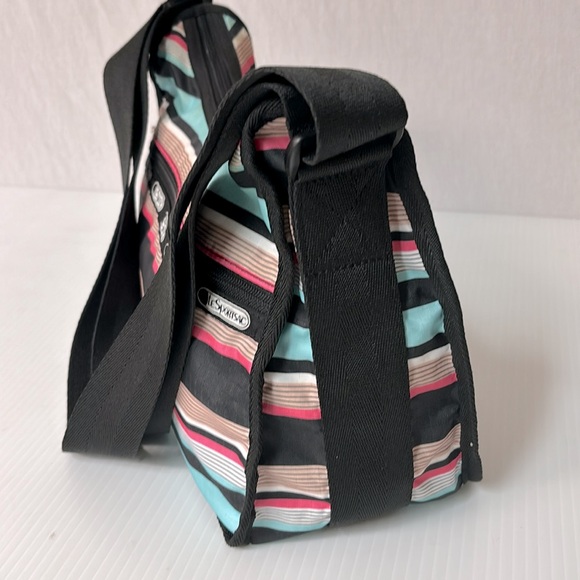LeSportsac Classic Hobo Multi Colour Stripes Crossbody Bag - Picture 5 of 14